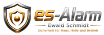 ES-Alarm Logo frei mit Halle und Haus